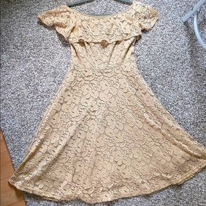 Off The Shoulder Lace Boho Dress